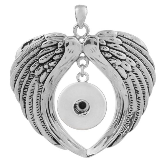 (image for) Snap Jewelry Angel Wings Pendant fits 18-20mm ginger Charms - Click Image to Close