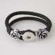 (image for) Snap Jewelry Bracelet Leather Hook & Loop Rose - Black