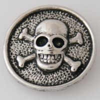 (image for) Snap Jewelry Metal - Skull & Bones