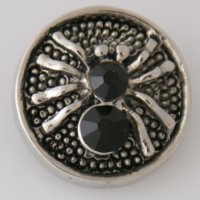 (image for) Snap Jewelry Rhinestone - Holiday Animal Spider Black