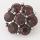 (image for) Snap Jewelry Rhinestone - Cluster - Burgundy Red