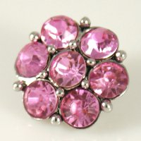 (image for) Snap Jewelry Rhinestone - Cluster - Pink