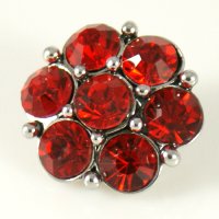 (image for) Snap Jewelry Rhinestone - Cluster - Red