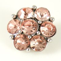 (image for) Snap Jewelry Rhinestone - Cluster - Peach