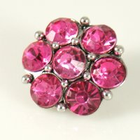 (image for) Snap Jewelry Rhinestone - Cluster - Dark Pink