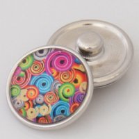 (image for) Snap Jewelry Glass- Spirals Multi Colors