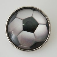 (image for) Snap Jewelry Glass - Sports Soccer Ball