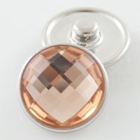 (image for) Snap Jewelry Faceted Crystal Peach