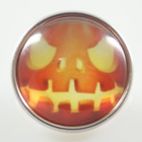 (image for) Snap Jewelry Glass - Holiday Pumpkin Jack-O-Lantern Face