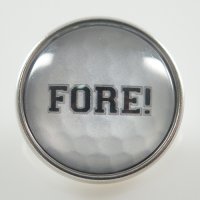 (image for) Snap Jewelry Glass - Golf - "Fore!"