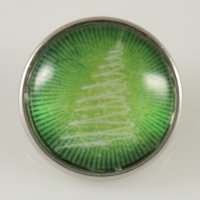 (image for) Snap Jewelry Glass - Holiday Pine Tree Green