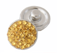 (image for) Mini Snap Jewelry Gold Rhinestone Crystal Stud fits 12mm Petite Ginger Charm