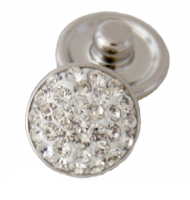 (image for) Mini Snap Jewelry Clear Rhinestone Crystal Stud fits 12mm Petite Ginger Charms