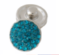 (image for) Mini Snap Jewelry Teal Blue Rhinestone Stud fits 12mm Petite Ginger Charm