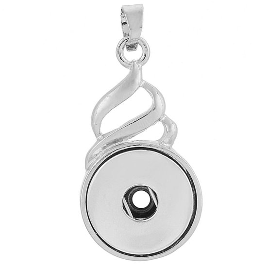 (image for) Snap Jewelry Scroll Pendant fits 18-20mm Ginger Charms - Click Image to Close