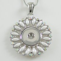 (image for) Snap Jewelry Pendant - Stone Sun - White