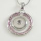 (image for) Snap Jewelry Pendant - Rhinestone Halo - Pink