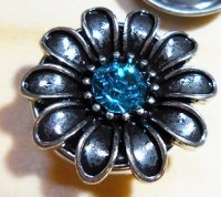 (image for) Snap Jewelry Rhinestone - Flower - Blue