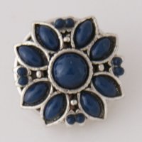 (image for) Snap Jewelry Stone - Flower - Dark Blue