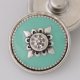 (image for) Snap Jewelry Enamel - Cyan Blue and CZ