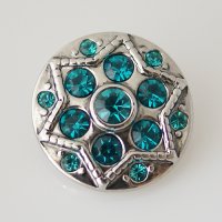 (image for) Snap Jewelry Rhinestone - Star Teal