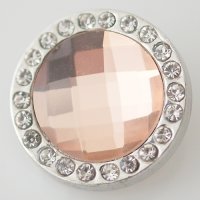 (image for) Snap Jewelry Faceted Crystal Rhinestone - Peach