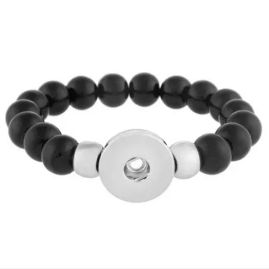 (image for) Snap Jewelry Bracelet Gemstone - Black - Click Image to Close