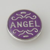 (image for) Snap Jewelry Enamel - Inspirational - Angel Purple