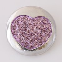 (image for) Snap Jewelry Crystal - Heart - Lavender