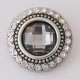 (image for) Snap Jewelry Rhinestone - Circle Design - Smokey Grey