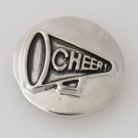 (image for) Snap Jewelry Metal - Silver Sports - Cheer Cheerleader