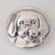 (image for) Snap Jewelry Metal - Silver Design - Dog