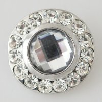 (image for) Snap Jewelry Rhinestone - Circle Design - Clear