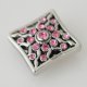 (image for) Snap Jewelry Rhinestone - Diamond Shape - Pink