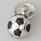 (image for) Snap Jewelry Enamel - Soccer Black & Silver