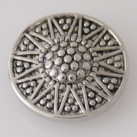 (image for) Snap Jewelry Metal - Silver Design - Sun