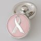 (image for) Snap Jewelry Enamel - Breast Cancer - Pink Ribbon & Silver