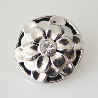 (image for) Snap Jewelry Rhinestone - Flower Clear