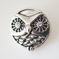 (image for) Snap Jewelry Metal - Owl Clear