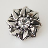 (image for) Snap Jewelry Rhinestone - Flower - Clear