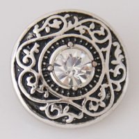 (image for) Snap Jewelry Rhinestone - Circle Design - Scroll Clear