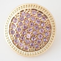 (image for) Snap Jewelry Rhinestone - Gold - Pink