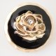 (image for) Snap Jewelry Enamel - Flower - Black, Gold and Clear