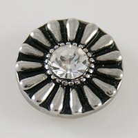 (image for) Snap Jewelry Rhinestone Daisy Flower - Clear