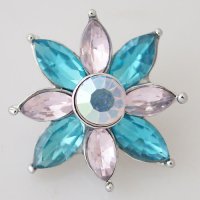 (image for) Snap Jewelry Rhinestone - Faceted crystal Flower - AB Center