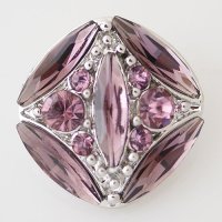 (image for) Snap Jewelry Rhinestone - Faceted Oval Crystal - Lavender