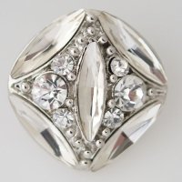 (image for) Snap Jewelry Rhinestone - Faceted Oval Crystal - Clear