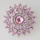 (image for) Snap Jewelry Rhinestone - Faceted Circle Cluster - Lt. Pink