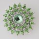 (image for) Snap Jewelry Rhinestone - Faceted Circle Cluster - Light Green