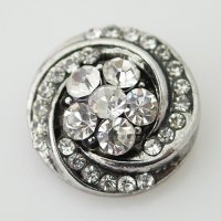 (image for) Snap Jewelry Rhinestone - Swirl - Clear